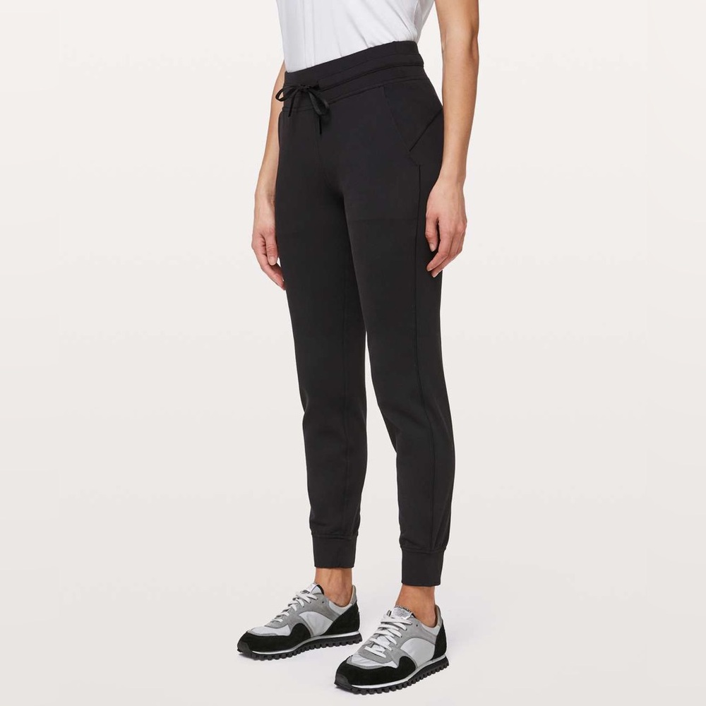 LULULEMON Fleece Ready To Rulu Pant 29” Black Lightweight Jogger Loungewear SZ 4